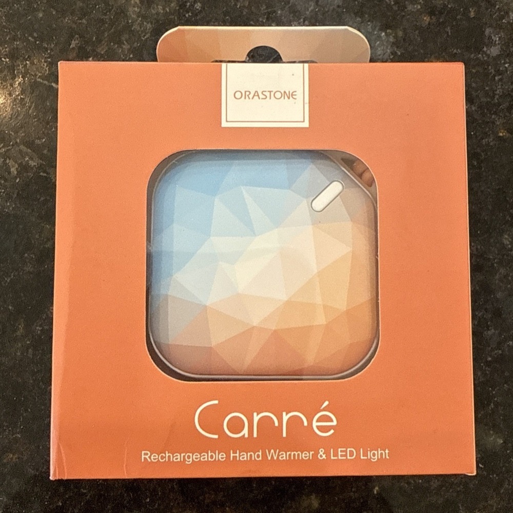 Orastone Rechargeable Fast Hand Warmer & LED Light Polygon New in Box